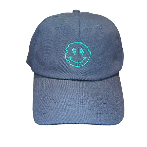 Beatstars Logo Green Embroidered Smiley Face Dollar Sign Eyes Black Baseball Cap - Picture 1 of 7